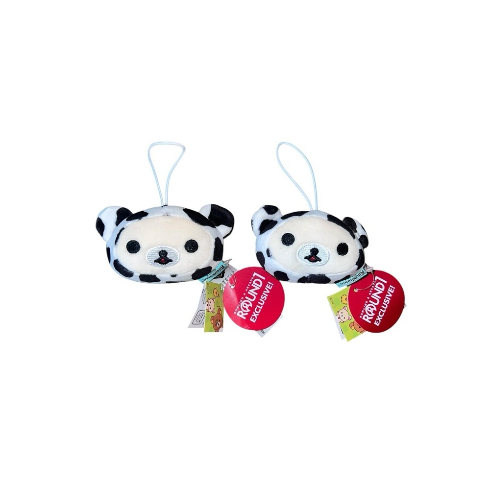 San-X Rilakkuma Face Cow Soft Plush Set Of 2 Round 1 Soft Toy